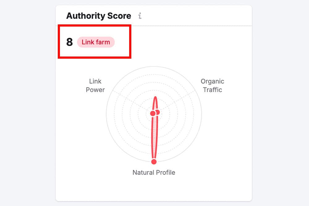 Link farm warning