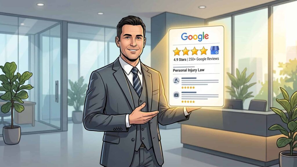 A personal injury lawyer showing off his fully optimized Google Business Profile